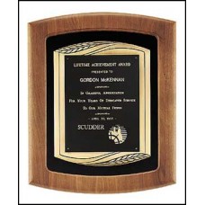 P2773 Walnut plaque with black velour 